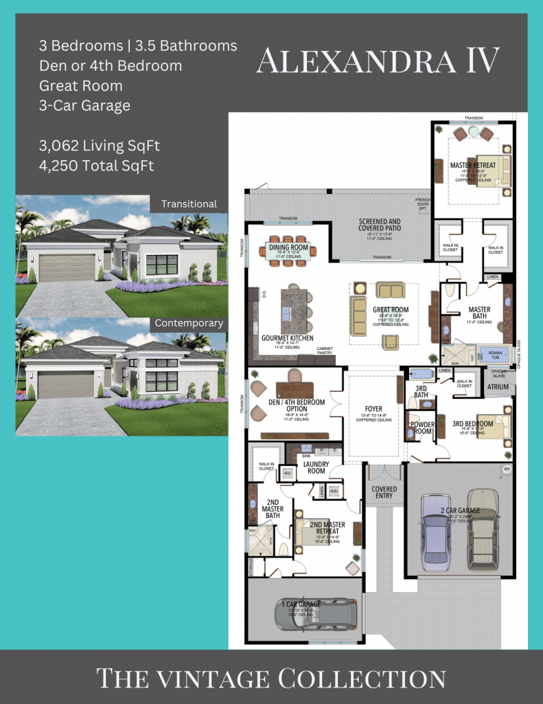 alt= "Carolina IV floor plan in Valencia Grand with 4,250 total square feet."