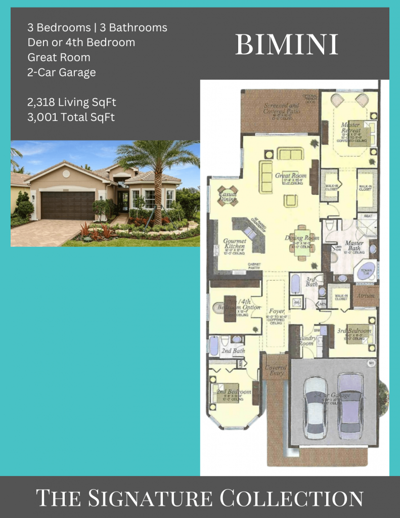 alt= "Bimini floor plan in Valencia Cove with a 3,001 total square feet."