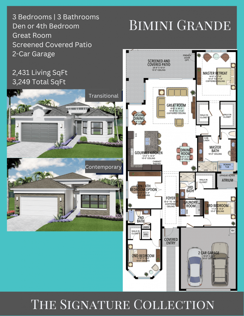 alt= "Bimini Grande floor plan in Valencia Grand with a den or 4th bedroom."