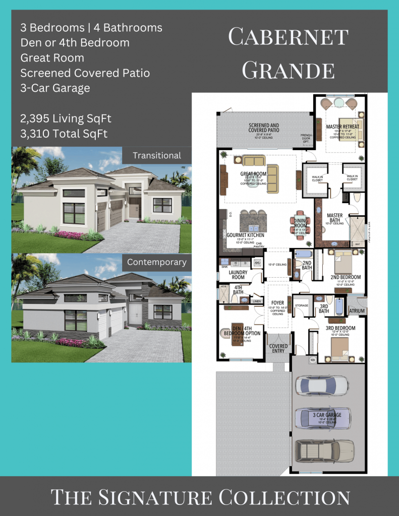 alt= "Cabernet Grande floor plan in Valencia Grand with a great room."