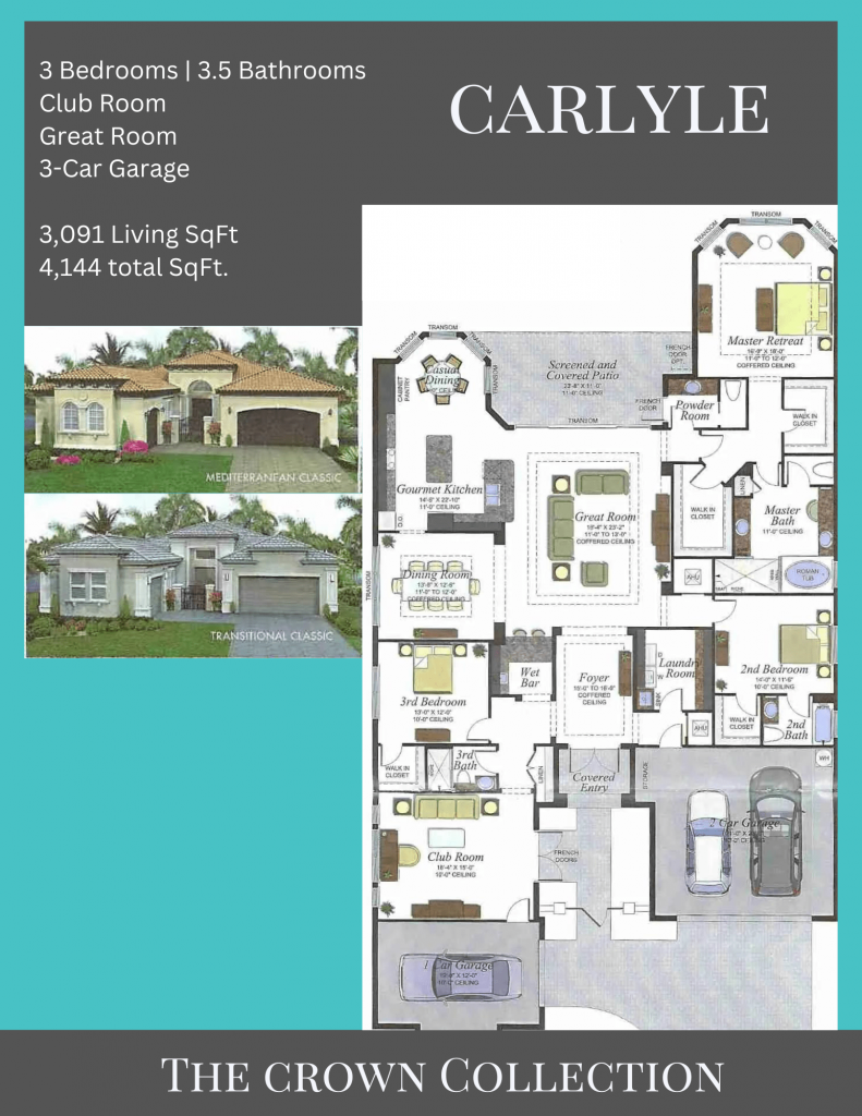 alt= "The Carlyle floor plan at Valencia Sound offers club and great rooms."