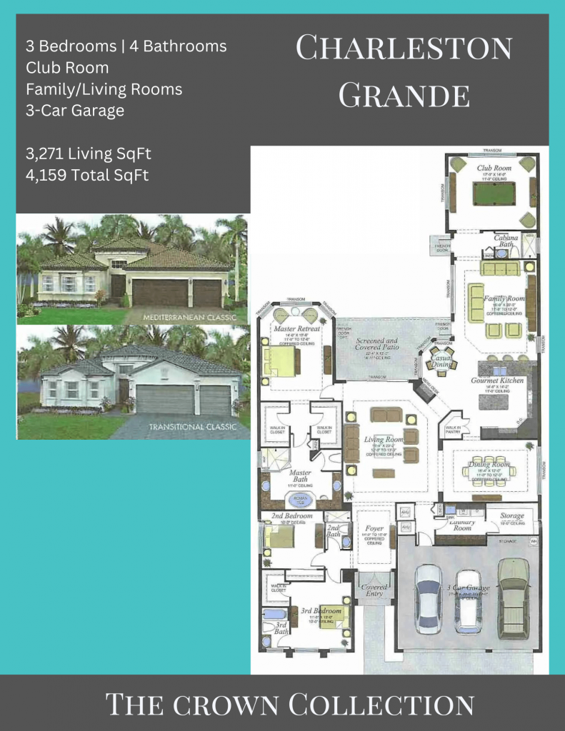 alt= "The Charleston Grande floor plan at Valencia Sound has 3 bedrooms."