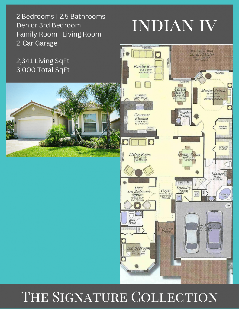 alt= "Indian IV floor plan in Valencia Cove with 3,000 total square feet."