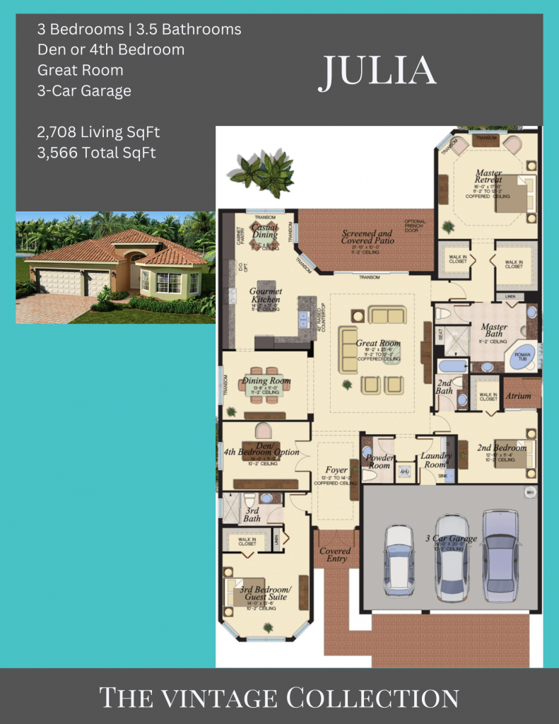 alt= "Julia floor plan in Valencia Cove with a den or 4th bedroom."