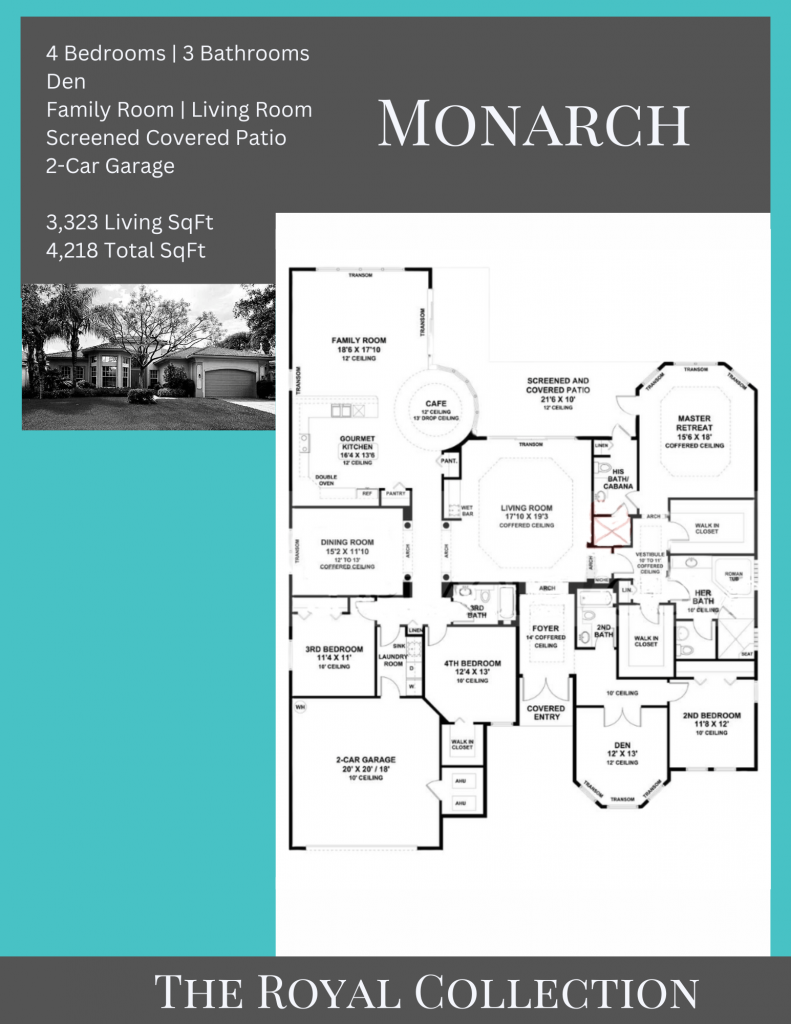 alt= "Monarch floor plan in Valencia Palms with 4 bedrooms."