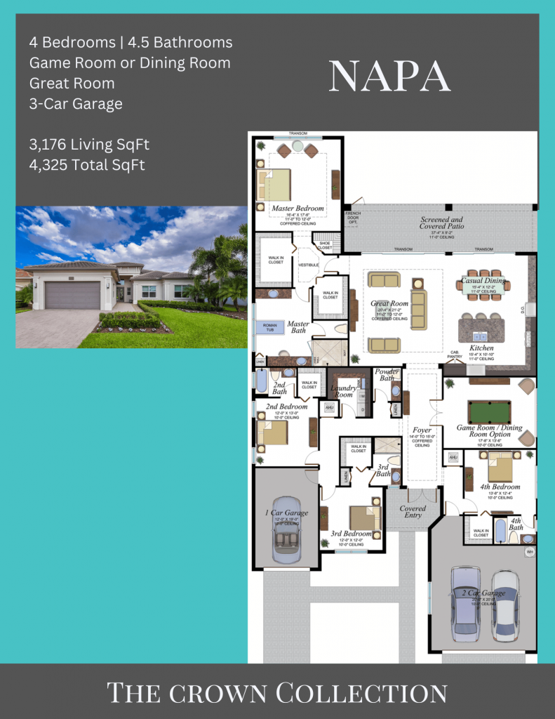 alt= "Napa floor plan in Valencia Bay with 4 bedrooms and 4.5 baths."