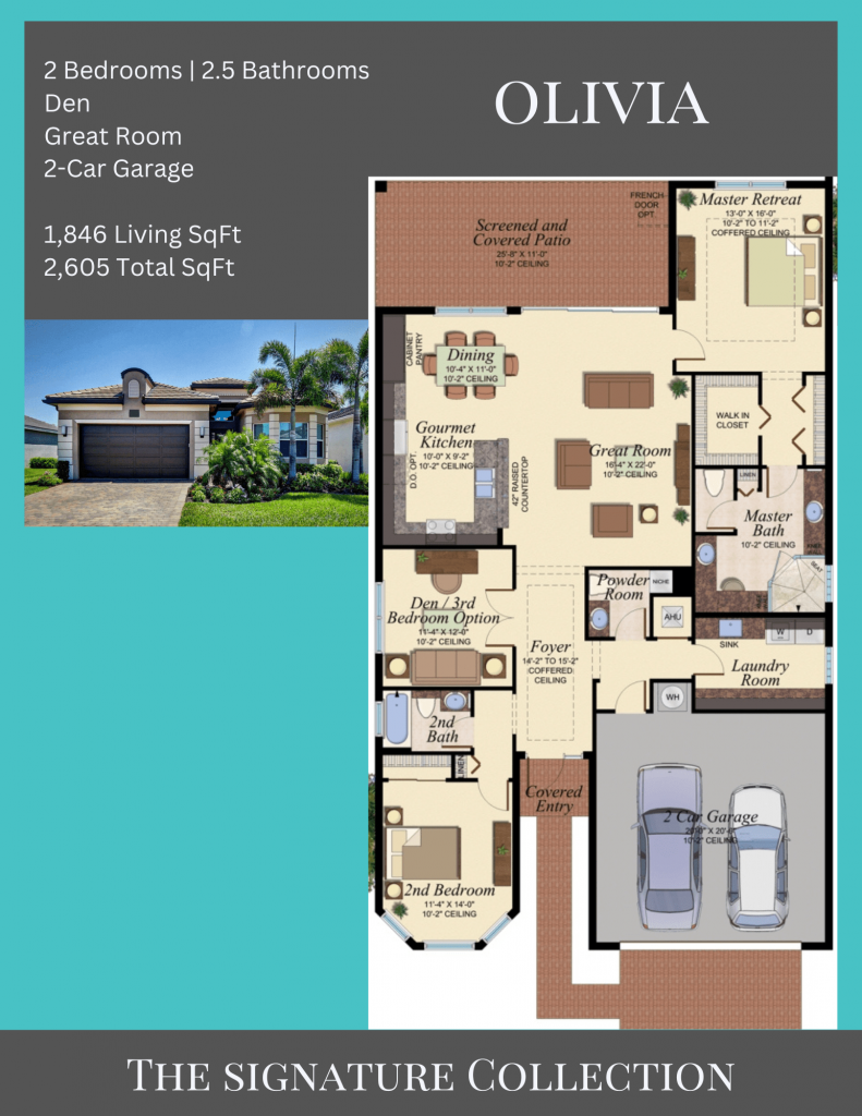 alt= "Olivia floor plan in Valencia Bay with 2 bedrooms."