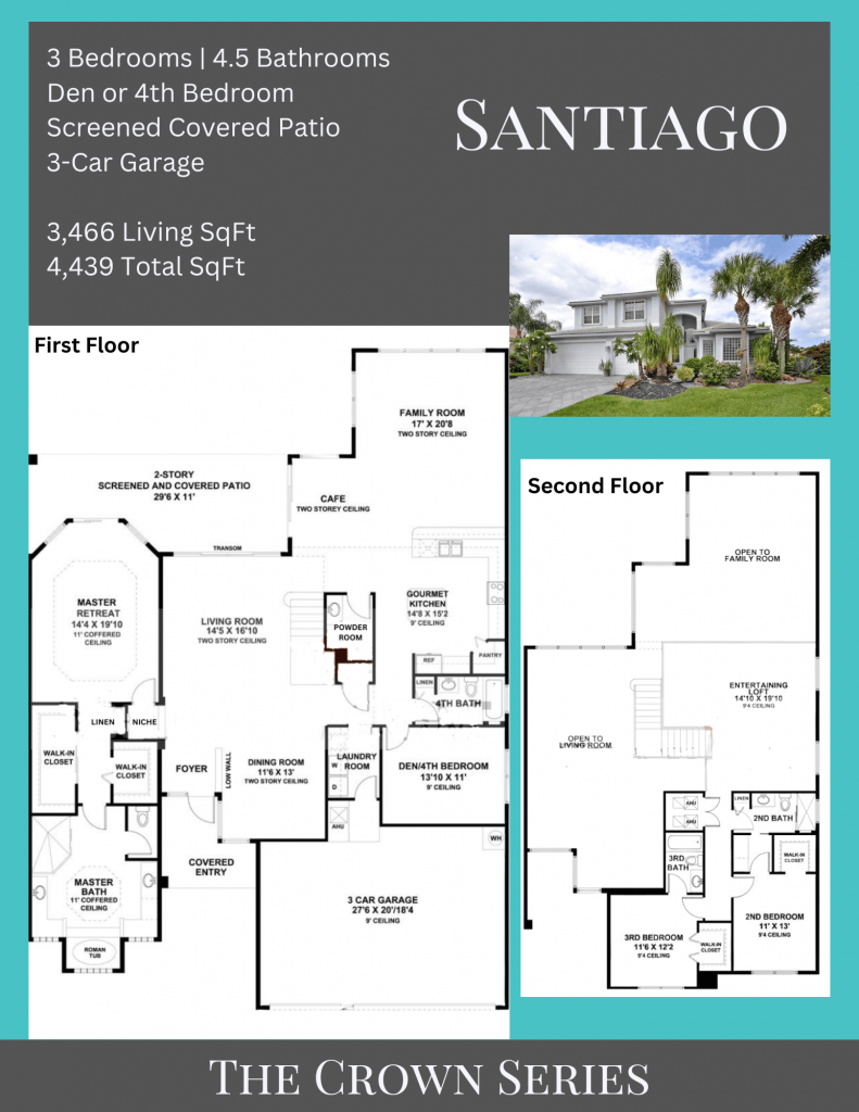 alt= "Two-story Santiago floor plan in Valencia Cove."